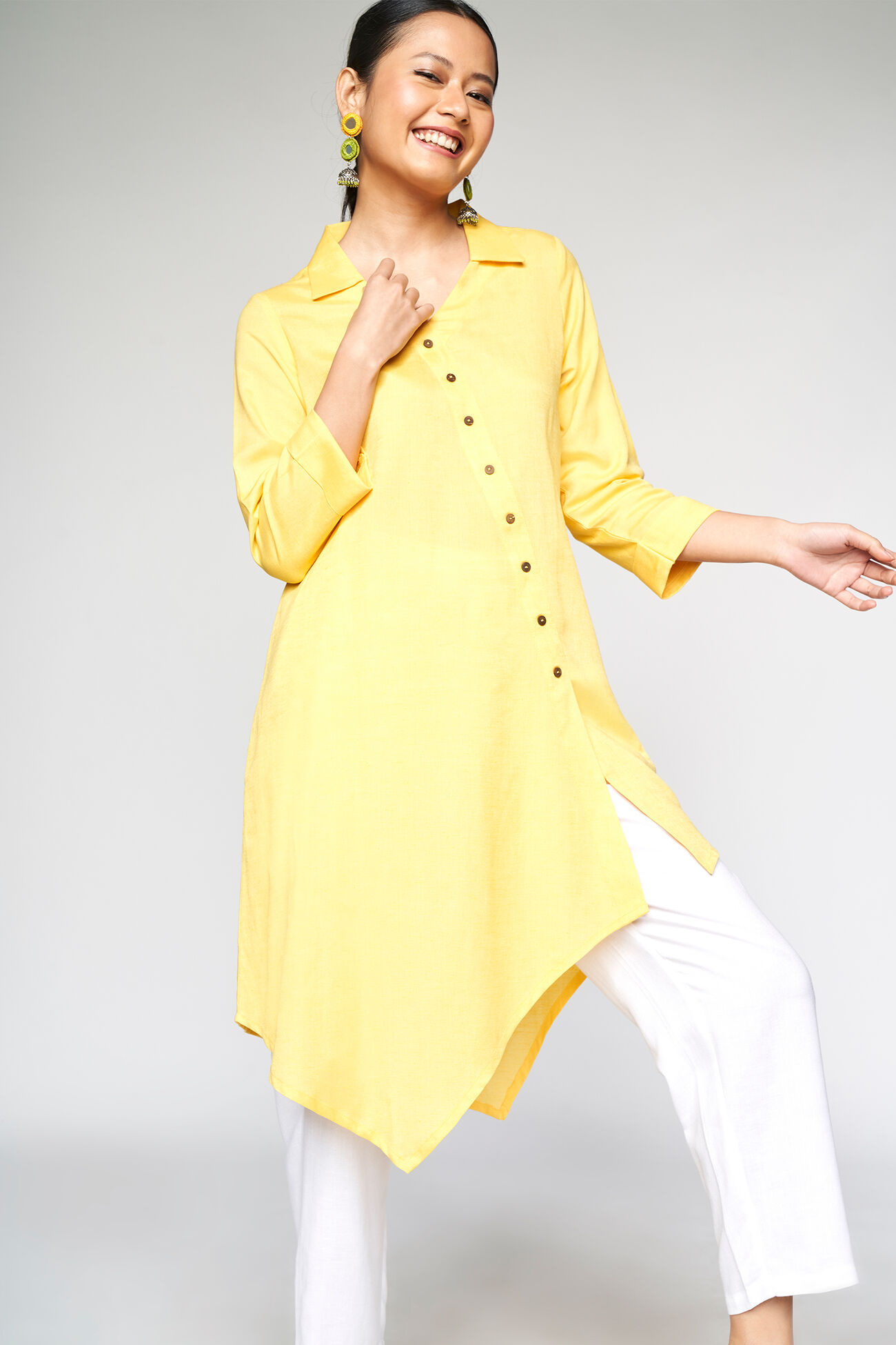 Asymmetric Tunic, Yellow, image 4